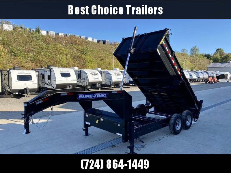 2023 Sure-Trac 7x14' 14000# Low Profile HD GOOSENECK Dump Trailer * TELESCOPIC HOIST * TARP KIT * DUAL JACKS 2023 Sure-Trac 7x14' 14000# Low Profile HD GOOSENECK Dump Trailer * TELESCOPIC HOIST * TARP KIT * DUAL JACKS