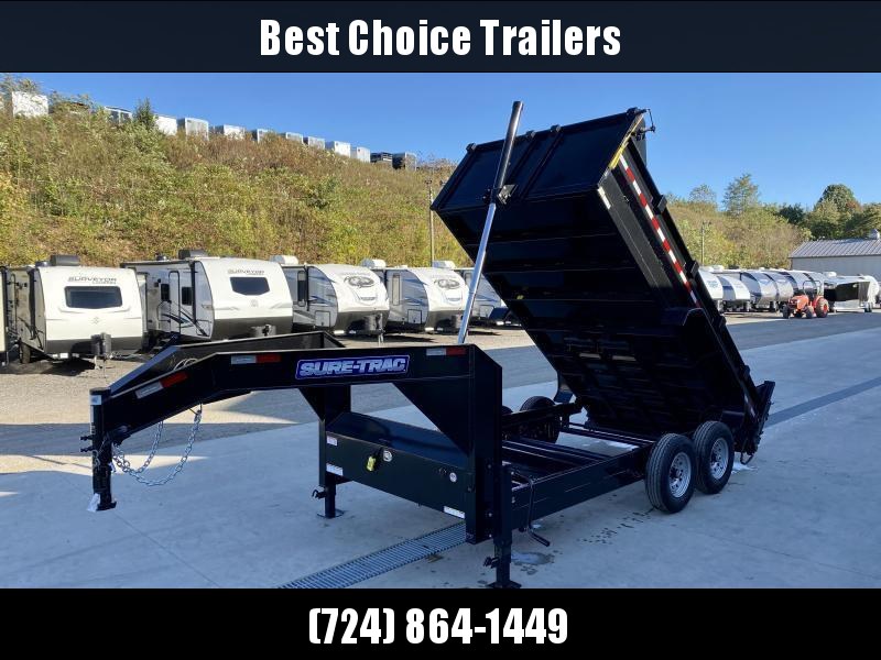 2023 SureTrac 7x16' 14000 Low Profile HD GOOSENECK Dump Trailer