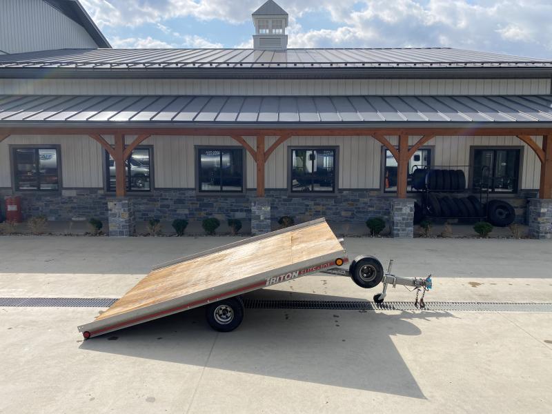 USED Triton 8x10' Aluminum Tilt Utility/Snowmobile Trailer 1880# GVW * TILT * SWIVEL JACK * SPARE TIRE * ALUMINUM USED Triton 8x10' Aluminum Tilt Utility/Snowmobile Trailer 1880# GVW * TILT * SWIVEL JACK * SPARE TIRE * ALUMINUM