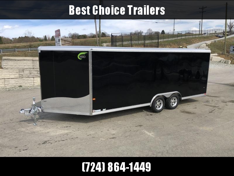 2021 NEO 8.5x20' Aluminum Enclosed Car Hauler Trailer 7000# GVW * ROUND TOP * NXP RAMP * ALUMINUM WHEELS * CHARCOAL EXTERIOR * ESCAPE HATCH 2021 NEO 8.5x20' Aluminum Enclosed Car Hauler Trailer 7000# GVW * ROUND TOP * NXP RAMP * ALUMINUM WHEELS * CHARCOAL EXTERIOR * ESCAPE HATCH