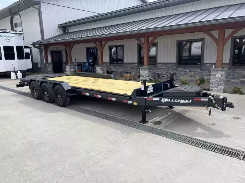 2026 Hillcrest Trailers 7x22 Equipment Trailer 21000 GVW * TRIPLE AXLE * FULL WIDTH RAMPS * OVERSIZE TOOLBOX * DUAL JACKS * I-BEAM FRAME * D-RINGS/RUBRAIL/STAKE POCKETS * HD ADJUSTABLE COUPLER 