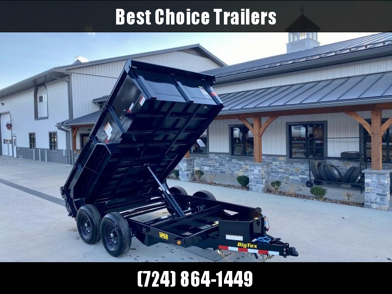 2023 Big Tex Trailers 12SR 7x12' Low Profile Dump Trailer 12000# GVW * DEXTER AXLES * OVERSIZE PISTON * 3-WAY GATE * DROP LEG JACK * 24" SIDES * 110V CHARGER * 10 GA FLOOR 2023 Big Tex Trailers 12SR 7x12' Low Profile Dump Trailer 12000# GVW * DEXTER AXLES * OVERSIZE PISTON * 3-WAY GATE * DROP LEG JACK * 24" SIDES * 110V CHARGER * 10 GA FLOOR