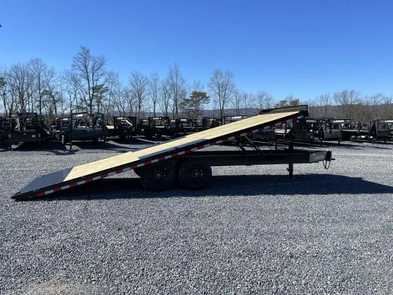 2026 Sure-Trac 102x22' Power Tilt Deckover 15000# GVW * WINCH PLATE * 10" I-BEAM MAINFRAME * 6" TUBE SIDE RAIL * RUBRAIL/STAKE POCKETS/PIPE SPOOLS/8 D-RINGS * LOW LOAD ANGLE * DUAL PISTON