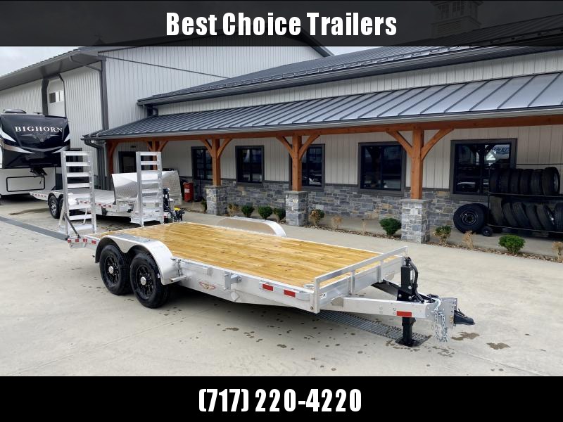 2023 H&H 7x18' Aluminum Equipment Trailer 14000# GVW * STAND UP ALUMINUM RAMPS * 12K JACK * ADJUSTABLE COUPLER * 4 SWIVEL D-RINGS * EXTRA STAKE POCKETS * SPARE TIRE MOUNT * HD 8" CHANNEL FRAME * REMOVABLE FENDERS * ALUMINUM WHEELS 2023 H&H 7x18' Aluminum Equipment Trailer 14000# GVW * STAND UP ALUMINUM RAMPS * 12K JACK * ADJUSTABLE COUPLER * 4 SWIVEL D-RINGS * EXTRA STAKE POCKETS * SPARE TIRE MOUNT * HD 8" CHANNEL FRAME * REMOVABLE FENDERS * ALUMINUM WHEELS