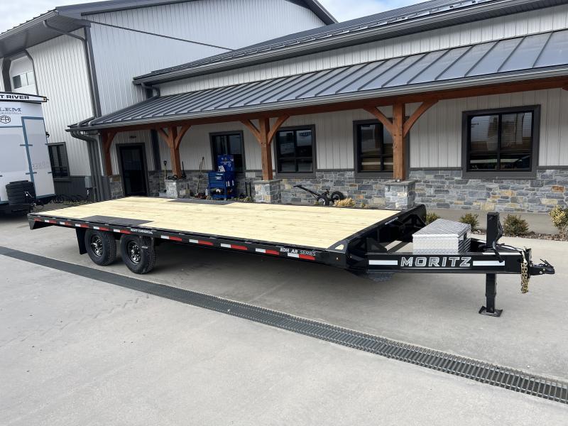 2025 Moritz 102x24' Flatbed Deckover Trailer 14000# GVW * DEXTER AXLES * TORSION SUSPENSION * WET COAT PAINT * I-BEAM FRAME * ALUMINUM TOOLBOX * 4-BOLT COUPLER