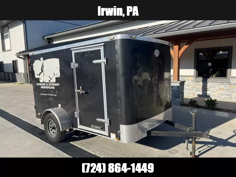USED Continental Cargo 6x10' Enclosed Cargo Trailer 2990# GVW * BARN DOOR * SIDE DOOR * PLYWOOD WALLS AND FLOOR 1756831611