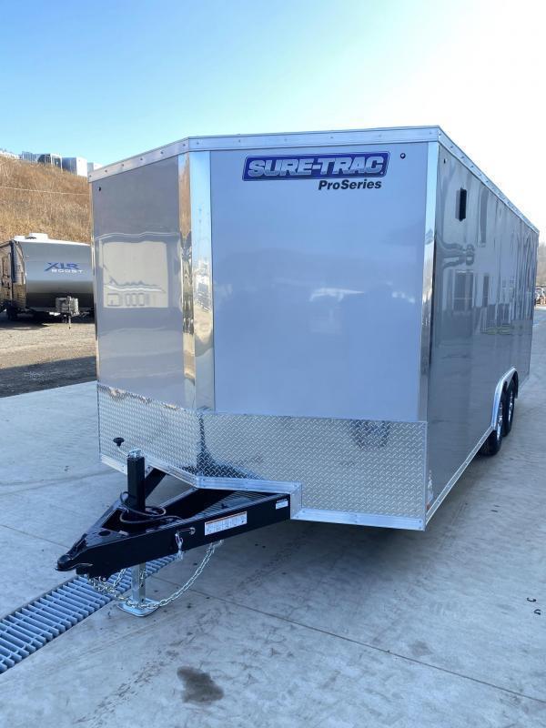 2022 Sure-Trac 8.5x20' Enclosed Car Trailer 9900# GVW * SILVER
