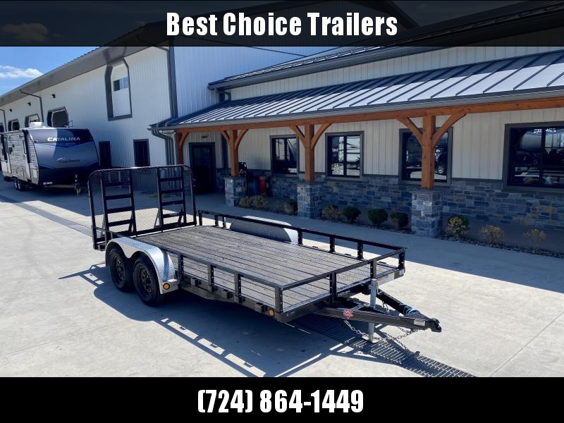 USED 2022 PJ Trailers 7x16' Utility Landscape Trailer 7000# GVW * HD GATE * ALUMINUM FENDERS * STAKE POCKETS * LED LIGHTS * STAINED DECK USED 2022 PJ Trailers 7x16' Utility Landscape Trailer 7000# GVW * HD GATE * ALUMINUM FENDERS * STAKE POCKETS * LED LIGHTS * STAINED DECK