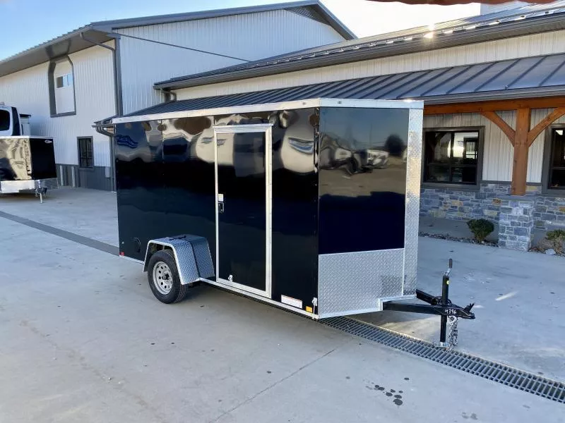 2026 Xtreme Cargo 6x12' Enclosed Cargo Trailer 2990# GVW * BLACKOUT EXTERIOR * BARN DOOR * 6'3" HEIGHT * 16" FLOOR CROSSMEMBERS * .080 POLYCOR SEMI-SCREWLESS * RV DOOR * PLYWOOD WALLS AND FLOOR * TUBE STUDS