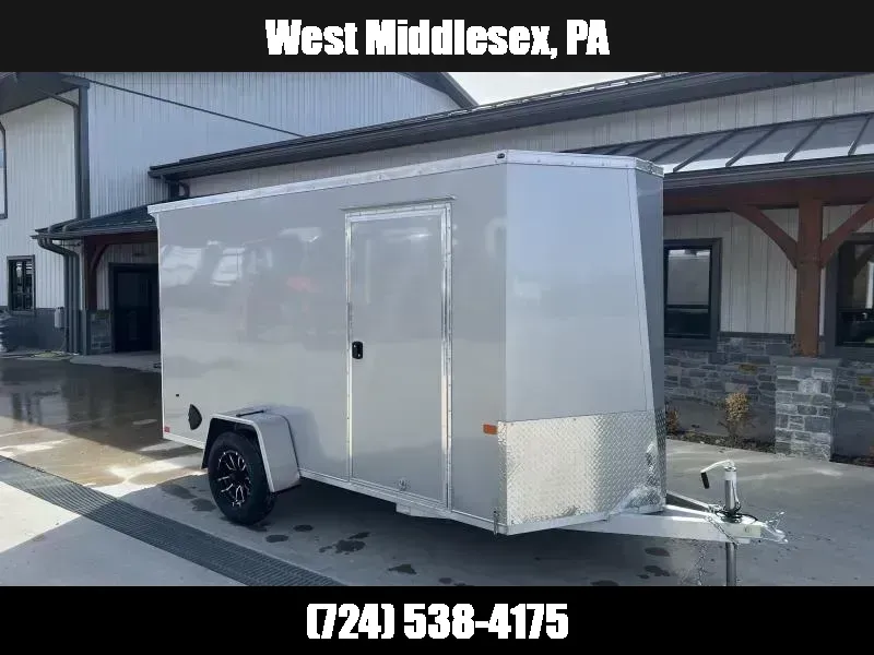 2026 Neo 6x12' NAV Aluminum Enclosed Cargo Trailer 2990# GVW * WHITE EXTERIOR * +6" HEIGHT * WHITE VINYL WALLS * FLAT TOP * CABLELESS RAMP DOOR * NXP RAMP DOOR * VENTS * ALUMINUM WHEELS * 1 PC ROOF * 24" STONEGUARD * 3/4" PLYWOOD FLOOR * LED LIGHTS 1775787193