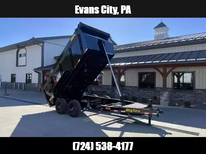 2026 Big Tex Trailers 14TD 7x14' HD Telescopic High Side Dump Trailer 14000# GVW * 7GA FLOOR * 12-TON TELESCOPIC HOIST * 4' HIGH SIDES * MEGA SIDE RAIL * 8" I-BEAM FRAME * UNDERMOUNT RAMPS * COMBO GATE * 12K JACK * TARP KIT * REAR STABILIZER JACKS 1761156052