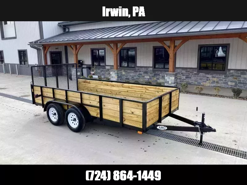 2026 AMO 78x12' High Side Utility Landscape Trailer 7000