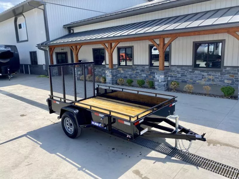 2026 Sure-Trac 6x10' Solid Side Utility Landscape Trailer 2990# GVW * 2X2" TUBE GATE C/M + SPRING ASSIST * FOLD FLAT GATE * TOOLESS GATE REMOVAL * SPARE MOUNT * PROTECTED WIRING * SET BACK JACK * HD FENDERS * TUBE BUMPER * HIGH SIDE