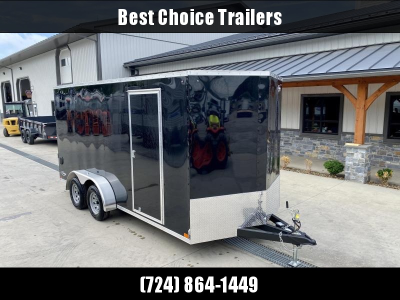 2023 ITI Cargo 7x16' Enclosed Cargo Trailer 7000# GVW * 7' HEIGHT - UTV PKG * 4-DRINGS * BLACK EXTERIOR * .030 SEMI-SCREWLESS * 1 PC ROOF * TUBE STUDS * TRUCK BED LINER * RV DOOR 2023 ITI Cargo 7x16' Enclosed Cargo Trailer 7000# GVW * 7' HEIGHT - UTV PKG * 4-DRINGS * BLACK EXTERIOR * .030 SEMI-SCREWLESS * 1 PC ROOF * TUBE STUDS * TRUCK BED LINER * RV DOOR