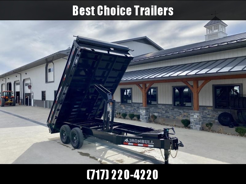 2023 Ironbull 8x14' Deckover Dump Trailer 14000# GVW * TARP KIT * 10" I-BEAM FRAME * BED RUNNERS * 12K JACK * FOLD DOWN SIDES * OVERSIZE 5x20 SCISSOR * INTGRATED KEYWAY/10GA WALLS * DEXTER'S * IRONCLAD WARRANTY 2023 Ironbull 8x14' Deckover Dump Trailer 14000# GVW * TARP KIT * 10" I-BEAM FRAME * BED RUNNERS * 12K JACK * FOLD DOWN SIDES * OVERSIZE 5x20 SCISSOR * INTGRATED KEYWAY/10GA WALLS * DEXTER'S * IRONCLAD WARRANTY
