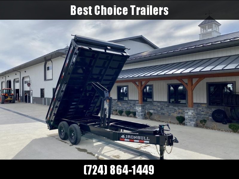 2023 Ironbull 8x14' Deckover Dump Trailer 14000# GVW * TARP KIT * 10" I-BEAM FRAME * BED RUNNERS * 12K JACK * FOLD DOWN SIDES * OVERSIZE 5x20 SCISSOR * INTGRATED KEYWAY/10GA WALLS * DEXTER'S * IRONCLAD WARRANTY 2023 Ironbull 8x14' Deckover Dump Trailer 14000# GVW * TARP KIT * 10" I-BEAM FRAME * BED RUNNERS * 12K JACK * FOLD DOWN SIDES * OVERSIZE 5x20 SCISSOR * INTGRATED KEYWAY/10GA WALLS * DEXTER'S * IRONCLAD WARRANTY