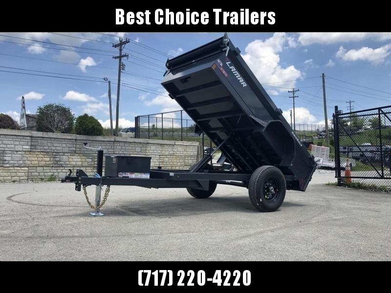 2021 Lamar 5x10' Single Axle Dump Trailer 7000# GVW * SPREADER GATE * DELUXE TARP * UNDERMOUNT RAMPS * ADJUSTABLE COUPLER * DROP LEG JACK * RIGID RAILS * 110V CHARGER * DOUBLE CHANNEL FRAME * 10GA FLOOR * POWER UP/DOWN * 16" TIRES * 7K AXLES 2021 Lamar 5x10' Single Axle Dump Trailer 7000# GVW * SPREADER GATE * DELUXE TARP * UNDERMOUNT RAMPS * ADJUSTABLE COUPLER * DROP LEG JACK * RIGID RAILS * 110V CHARGER * DOUBLE CHANNEL FRAME * 10GA FLOOR * POWER UP/DOWN * 16" TIRES * 7K AXLES