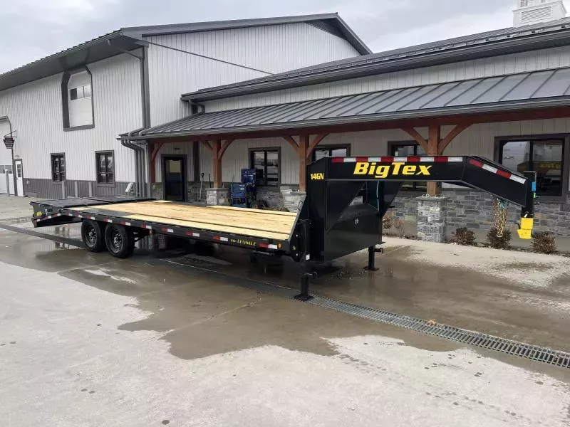 2026 Big Tex Trailers 14GN 102x25' HD Gooseneck Beavertail Deckover Trailer 15900# GVW * FULL WIDTH RAMPS * 12" PIERCED I-BEAM FRAME * DUAL JACKS * TOOLBOX