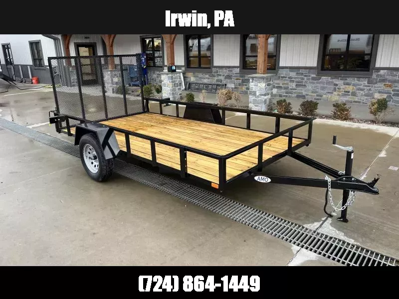 2026 AMO 6.5x12' Angle Iron Utility Landscape Trailer w/ Gate 2990# GVW * A-FRAME TONGUE * 4' GATE * TREATED WOOD FLOOR * A-FRAME JACK * 15" RADIAL TIRES * SPRING ASSITED GATE * FOLD IN GATE * TUBE GATE CROSSMEMBERS 1761924249