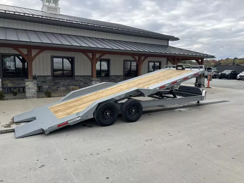 2026 RawMaxx 102x26' Power Tilt Equipment Trailer 16000# GVW * 102" DECK/DRIVE OVERS * FULL DECK TILT * I-BEAM FRAME * TORSION SUSPENSION * WINCH PLATE + ROLLER * DEXTER AXLES * RUBRAIL/STAKE POCKETS/D-RINGS/SPOOLS * DUAL PISTON * SOLAR PANEL * WIRELESS