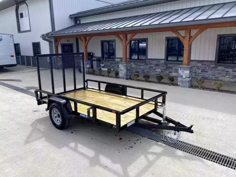 2026 Sure-Trac 6x10' Tube Top Utility Landscape Trailer 2990# GVW * 2" TUBE TOP RAIL * 2X2" TUBE GATE C/M + SPRING ASSIST + FOLD FLAT * TOOLESS GATE REMOVAL * SPARE MOUNT * PROTECTED WIRING * SET BACK JACK  * STAKE POCKETS * BULLET LED