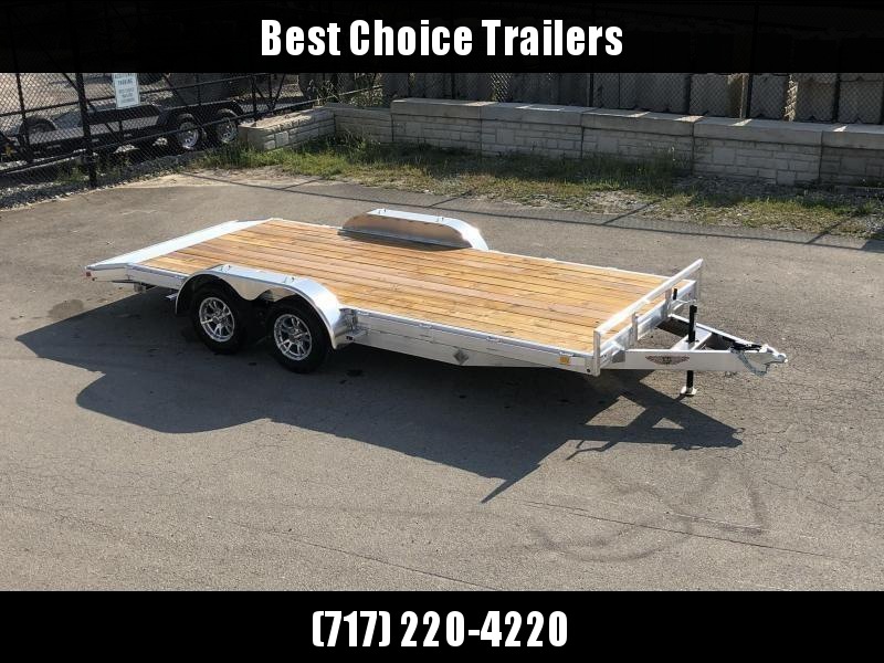 2021 H and H 7x18' Aluminum Car Hauler Trailer 7000# GVW * HEAVY DUTY 6" TONGUE/FRAME * EXTRUDED BEAVERTAIL * SET BACK JACK * ALUMINUM WHEELS * REMOVABLE FENDERS * CHANNEL C/M * RUBRAIL 2021 H and H 7x18' Aluminum Car Hauler Trailer 7000# GVW * HEAVY DUTY 6" TONGUE/FRAME * EXTRUDED BEAVERTAIL * SET BACK JACK * ALUMINUM WHEELS * REMOVABLE FENDERS * CHANNEL C/M * RUBRAIL