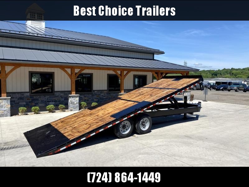 2023 Sure-Trac 102x24' Power Tilt Deckover 17600# GVW * SCISSOR HOIST * HYDRAULIC JACK * 8000# AXLES * 17.5" 16-PLY TIRES * WINCH PLATE * OAK DECK UPGRADE * 3 3/8" BRAKES * 4X4X1/4" TUBE BED RUNNERS * RUBRAIL/STAKE POCKETS/PIPE SPOOLS/8 D-RINGS 2023 Sure-Trac 102x24' Power Tilt Deckover 17600# GVW * SCISSOR HOIST * HYDRAULIC JACK * 8000# AXLES * 17.5" 16-PLY TIRES * WINCH PLATE * OAK DECK UPGRADE * 3 3/8" BRAKES * 4X4X1/4" TUBE BED RUNNERS * RUBRAIL/STAKE POCKETS/PIPE SPOOLS/8 D-RINGS