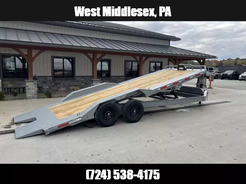 2026 RawMaxx 102x24' Power Tilt Equipment Trailer 14000# GVW * 102" DECK/DRIVE OVERS * FULL DECK TILT * I-BEAM FRAME * TORSION SUSPENSION * WINCH PLATE + ROLLER * DEXTER AXLES * RUBRAIL/STAKE POCKETS/D-RINGS/SPOOLS * DUAL PISTON * SOLAR PANEL * WIRELESS 1762192678