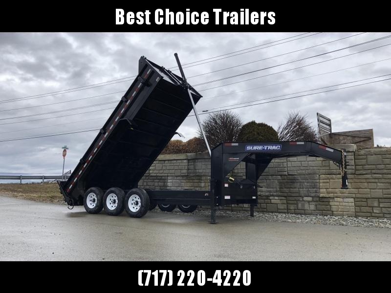 2021 Sure-Trac 7x16' 21000# Low Profile HD GOOSENECK Dump Trailer * TELESCOPIC HOIST * TRIPLE AXLE * DELUXE TARP KIT 2021 Sure-Trac 7x16' 21000# Low Profile HD GOOSENECK Dump Trailer * TELESCOPIC HOIST * TRIPLE AXLE * DELUXE TARP KIT