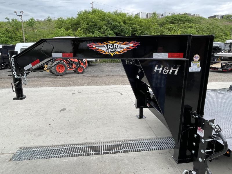2021 H&amp;H 102x22� Gooseneck Power Tilt Equipment Trailer