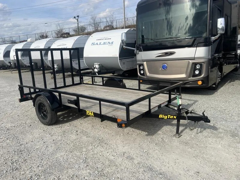 USED 2023 Big Tex Trailers 6X12 2995 GVW Utility Trailer Tube Top Landscape Utility Trailer 2995# GVW *  2X2" TUBE TOPRAIL * SETBACK JACK * (4) TIE DOWNS * SPARE MOUNT