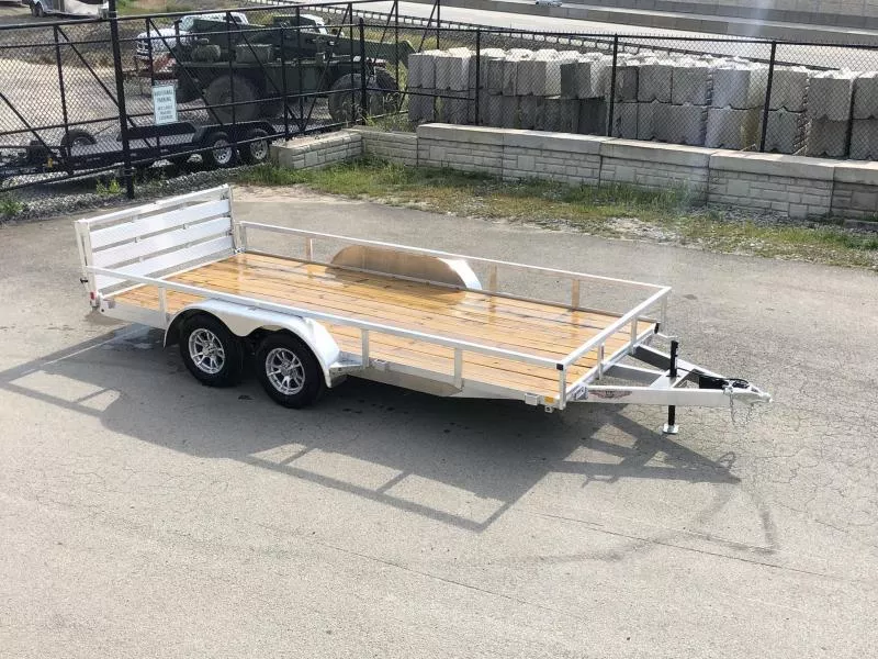 2026 H&H 7x20' TRSA Aluminum Utility Landscape Trailer 7000# GVW * ALUMINUM WHEELS * BI-FOLD GATE