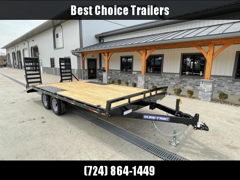 2022 Sure-Trac 102x18 Beavertail Deckover Trailer 9900# GVW * STAND UP DELUXE RAMPS + SPRING ASSIST * TUBE SIDE RAIL + CROSSMEMBERS * RUBRAIL/STAKE POCKETS/D-RINGS * SPARE MOUNT * ADJUSTABLE COUPLER * DROP LEG JACK * CLEARANCE 2022 Sure-Trac 102x18 Beavertail Deckover Trailer 9900# GVW * STAND UP DELUXE RAMPS + SPRING ASSIST * TUBE SIDE RAIL + CROSSMEMBERS * RUBRAIL/STAKE POCKETS/D-RINGS * SPARE MOUNT * ADJUSTABLE COUPLER * DROP LEG JACK * CLEARANCE