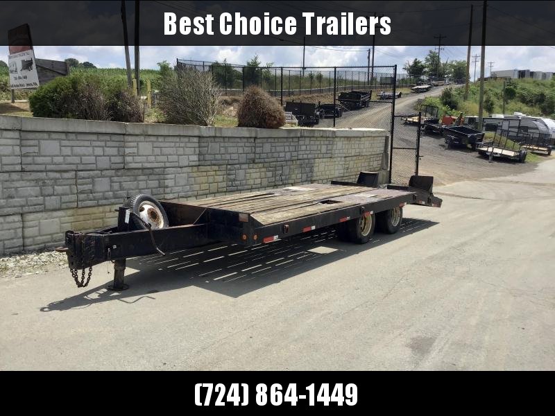 USED Eager Beaver 102x17+5' 23500# GVW Deckover Flatbed Trailer * 12" I-BEAM TONGUE/FRAME * STAND UP RAMPS * ADJUSTABLE PINTLE COUPLER * SPARE WHEEL/TIRE * D-RINGS * CHAIN TRAY USED Eager Beaver 102x17+5' 23500# GVW Deckover Flatbed Trailer * 12" I-BEAM TONGUE/FRAME * STAND UP RAMPS * ADJUSTABLE PINTLE COUPLER * SPARE WHEEL/TIRE * D-RINGS * CHAIN TRAY