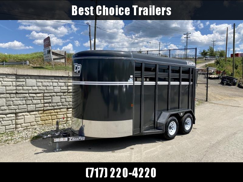 2020 Corn Pro 7x14' Livestock Trailer 7000# GVW * BEIGE * TORSION SUSPENSION * DEXTER AXLES * 225/75/R15 8-PLY TIRES * HD FENDERS * CENTER AND REAR SLAM GATES * 4" CHANNEL TONGUE * URETHANE PAINT * KILN DRIED LUMBER * 7' HEIGHT * 2 HORSE SLANT 2020 Corn Pro 7x14' Livestock Trailer 7000# GVW * BEIGE * TORSION SUSPENSION * DEXTER AXLES * 225/75/R15 8-PLY TIRES * HD FENDERS * CENTER AND REAR SLAM GATES * 4" CHANNEL TONGUE * URETHANE PAINT * KILN DRIED LUMBER * 7' HEIGHT * 2 HORSE SLANT
