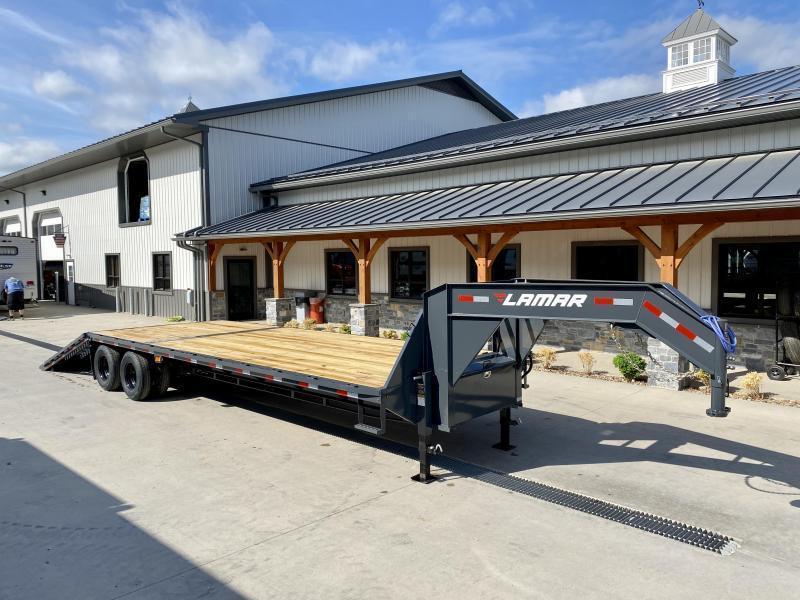 2023 Lamar 102x32' Gooseneck Hydraulic Dovetail Deckover Trailer 24000