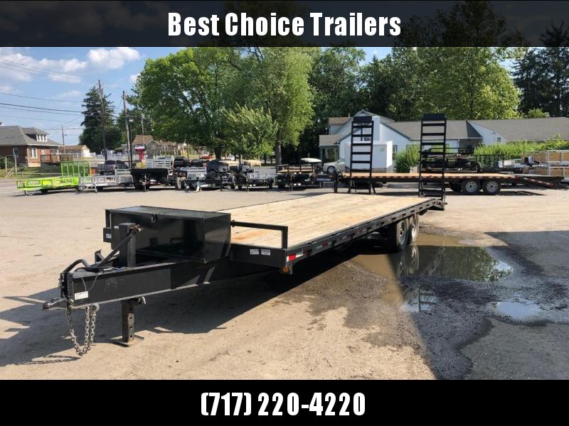 USED 2017 QSA 102x20+4' Beavertail Flatbed Trailer 13600# GVW * OVERLENGTH RAMPS * TOOLBOX * I-BEAM FRAME USED 2017 QSA 102x20+4' Beavertail Flatbed Trailer 13600# GVW * OVERLENGTH RAMPS * TOOLBOX * I-BEAM FRAME