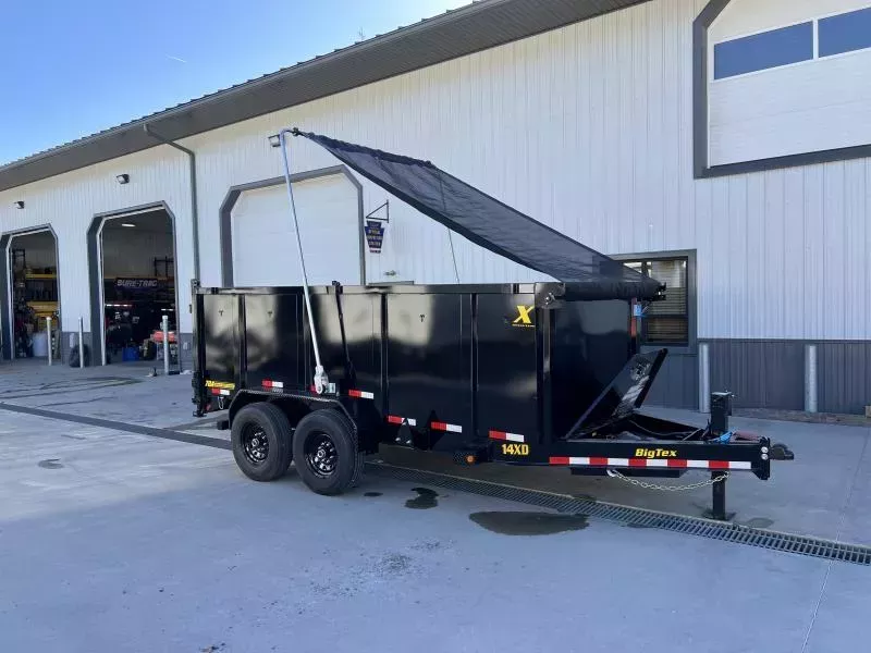 2026 Big Tex Trailers 14XD 7x14' HD Scissor Dump Trailer 14000# GVW * 7GA FLOOR * SWING ARM TARP * 14-PLY TIRES * OVERSIZE TOOLBOX * SCISSOR HOIST * 8" I-BEAM FRAME * COMBO GATE * 12K JACK * REAR STABILIZER JACKS * HD TOP RAIL