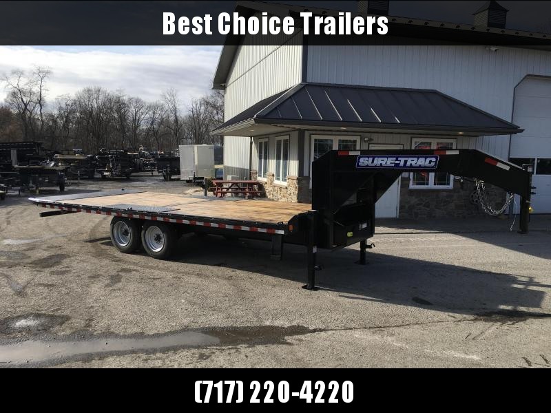 2021 Sure-Trac 102x24' Gooseneck Power Tilt Deckover 17600# GVW * SCISSOR HOIST * 8000# AXLES * 17.5" 16-PLY TIRES * WINCH PLATE * OAK DECK * DUAL HYDRAULIC JACKS * 4X4X1/4" TUBE BED RUNNERS * DUAL PISTON * 10" I-BEAM * RUBRAIL/STAKE POCKETS/PIPE SPOOLS/8 2021 Sure-Trac 102x24' Gooseneck Power Tilt Deckover 17600# GVW * SCISSOR HOIST * 8000# AXLES * 17.5" 16-PLY TIRES * WINCH PLATE * OAK DECK * DUAL HYDRAULIC JACKS * 4X4X1/4" TUBE BED RUNNERS * DUAL PISTON * 10" I-BEAM * RUBRAIL/STAKE POCKETS/PIPE SPOOLS/8