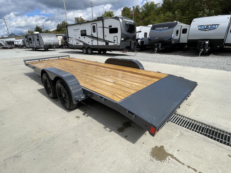 2025 Lamar 7x20 7000# Wood Deck Car Hauler Trailer * CHARCOAL * EXTRA STAKE POCKETS * 5" CHANNEL FRAME * COLD WEATHER HARNESS * REAR RAMPS 2hkgxEa9rd5t