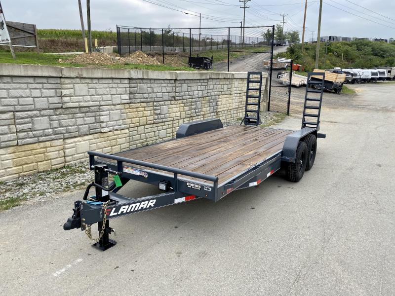 2019 Lamar 7x18' Equipment Trailer 14000# GVW * STAND UP RAMPS * CHARCOAL POWDERCOAT * RUBRAIL/STAKE POCKETS * REMOVABLE FENDERS * 12K JACK * ADJUSTABLE COUPLER * SPRING ASSIST * COLD WEATHER HARNESS 2019 Lamar 7x18' Equipment Trailer 14000# GVW * STAND UP RAMPS * CHARCOAL POWDERCOAT * RUBRAIL/STAKE POCKETS * REMOVABLE FENDERS * 12K JACK * ADJUSTABLE COUPLER * SPRING ASSIST * COLD WEATHER HARNESS