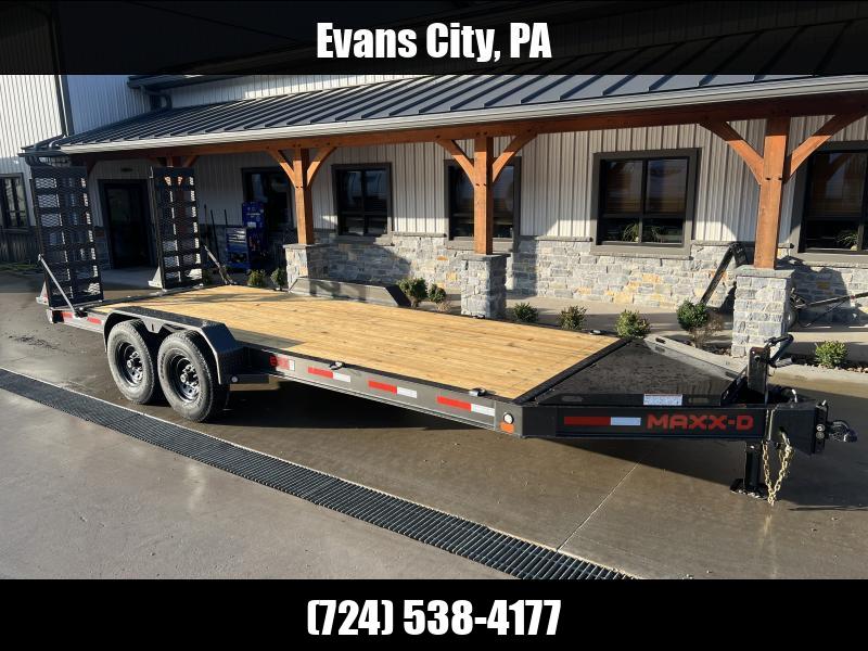 2025 MAXXD 7x20' EHX Equipment Trailer 14000# GVW * STAND UP DELUXE RAMPS * I-BEAM FRAME * 14-PLY LOAD RANGE G TIRES * OVERSIZE TOOLBOX * METALLIC GREY * ADJ CAST COUPLER * 12K JACK 1750183919