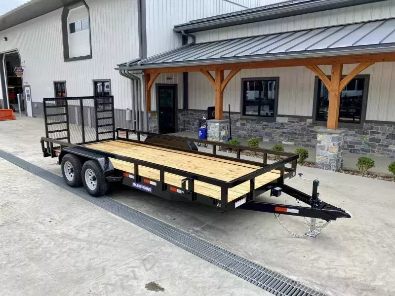 2026 Sure-Trac 7x24 Tube Top Utility Landscape Trailer 9900# GVW * PROFESSIONAL LANDSCAPE SERIES * HD REINFORCED GATE+SPRING ASSIST * 5" TONGUE & FRAME * 7K JACK * 2X3" TUBE TOP RAIL * SPARE MOUNT * PROTECTED WIRING * TRIPLE TONGUE