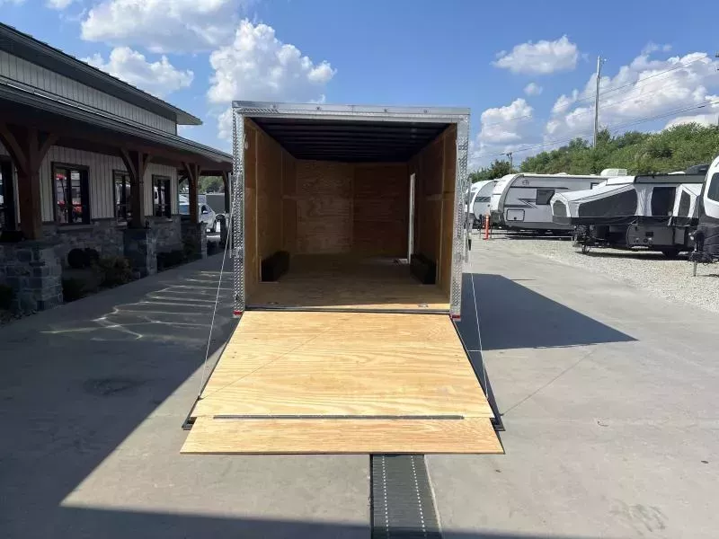2025 Quality 8.5x20' Enclosed Car Hauler Trailer 9990# GVW * BLACKOUT PKG * 7' HEIGHT * 60" TRIPLE TUBE TONGUE * SILVER EXTERIOR * 5200# AXLES * PLYWOOD WALLS & FLOORS * TUBE WALL & CEILING STUDS * LED LIGHTS * 16" O.C. WALL AND FLOORS * RV DOOR * V-NOSE ZyspQus93rl6
