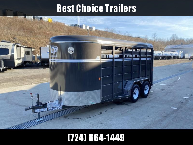 2021 Corn Pro 16' Livestock Trailer 7000# GVW * BEIGE * TORSION SUSPENSION * DEXTER AXLES * 225/75/R15 8-PLY TIRES * HD FENDERS * CENTER AND REAR SLAM GATES * 4" CHANNEL TONGUE * URETHANE PAINT * KILN DRIED LUMBER 2021 Corn Pro 16' Livestock Trailer 7000# GVW * BEIGE * TORSION SUSPENSION * DEXTER AXLES * 225/75/R15 8-PLY TIRES * HD FENDERS * CENTER AND REAR SLAM GATES * 4" CHANNEL TONGUE * URETHANE PAINT * KILN DRIED LUMBER
