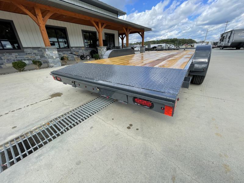 2025 Lamar 7x20 7000# Wood Deck Car Hauler Trailer * CHARCOAL * EXTRA STAKE POCKETS * 5" CHANNEL FRAME * COLD WEATHER HARNESS * REAR RAMPS 2hkgxE2dsqwg