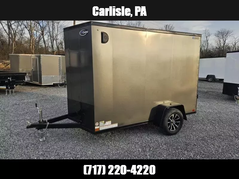2026 ITI Cargo 6x10' Enclosed Cargo Trailer 2990# GVW * 4" FRAME * 6'6" H * CHARCOAL BLACKOUT EXTERIOR * SCREWLESS .030 EXTERIOR * BLACK ALUMINUM WHEELS * 16" O.C. WALLS * RV DOOR * 1 PC ROOF * TRUCKBED LINER ON TONGUE/SILLS * UNDERCOATED * VAPOR BARRIER 1767995190