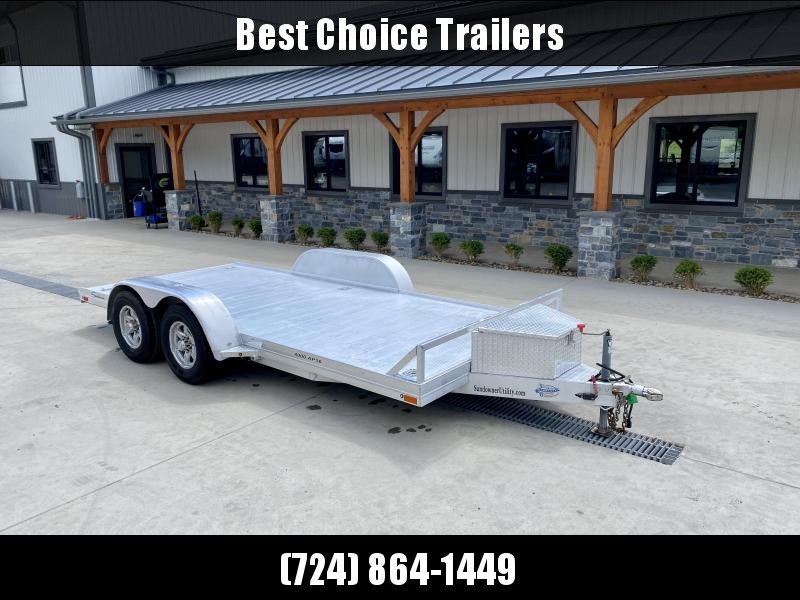USED 2020 Sundowner Trailers Aluminum Car Hauler Trailer 9200# GVW * ALUMINUM DECK * ALUMINUM WHEELS * TOOLBOX * D-RINGS * SLIDE OUT RAMPS * REMOVEABLE DRIVERS SIDE FENDER * TORSION * LED LIGHTS USED 2020 Sundowner Trailers Aluminum Car Hauler Trailer 9200# GVW * ALUMINUM DECK * ALUMINUM WHEELS * TOOLBOX * D-RINGS * SLIDE OUT RAMPS * REMOVEABLE DRIVERS SIDE FENDER * TORSION * LED LIGHTS