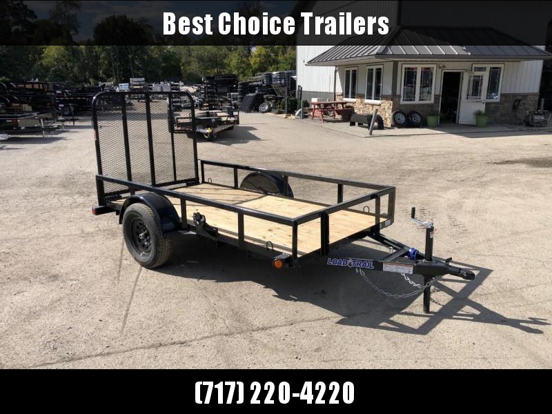2021 Load Trail 5x10' Utility Landscape Trailer 2990# GVW * BLACK * TUBE TOP RAIL * TUBE BUMPER * TUBE GATE C/M * PRIMER + POWDERCOAT * 2-3-2 WARRANTY * DEXTER AXLES * SEALED HARNESS * TIE DOWNS * SEALED HARNESS * CAST COUPLER 2021 Load Trail 5x10' Utility Landscape Trailer 2990# GVW * BLACK * TUBE TOP RAIL * TUBE BUMPER * TUBE GATE C/M * PRIMER + POWDERCOAT * 2-3-2 WARRANTY * DEXTER AXLES * SEALED HARNESS * TIE DOWNS * SEALED HARNESS * CAST COUPLER