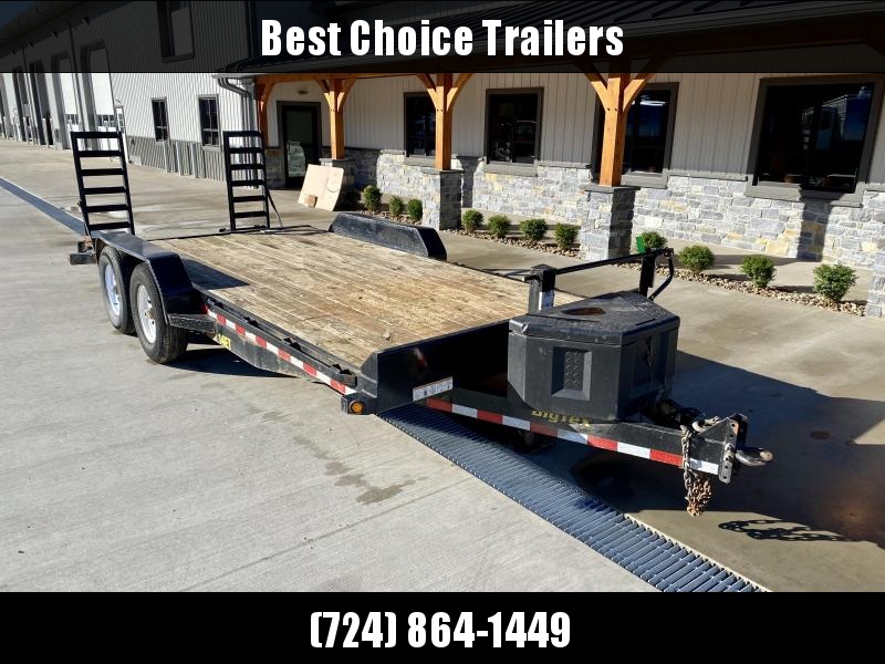 USED 2018 Big Tex 7x18 Equipment Trailer 14000 GVW STAND UP RAMPS ADJUSTABLE PINTLE COUPLER TOOLBOX 12K DROP LEG JACK RUBRAIL STAKE POCKETS SPARE TIRE MOUNT REMOVABLE FENDERS USED 2018 Big Tex 7x18 Equipment Trailer 14000 GVW STAND UP RAMPS ADJUSTABLE PINTLE COUPLER TOOLBOX 12K DROP LEG JACK RUBRAIL STAKE POCKETS SPARE TIRE MOUNT REMOVABLE FENDERS